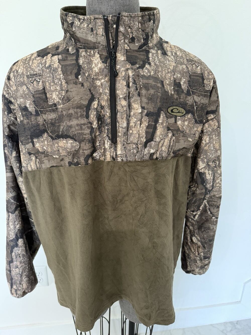 Drake Waterfowl Systems 3XL Realtree Timber Camo Fleece Hunting Pullover 1/4 Zip